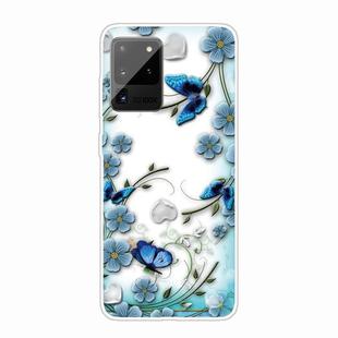 For Samsung Galaxy S20 Ultra Shockproof Painted TPU Protective Case(Chrysanthemum Butterfly)