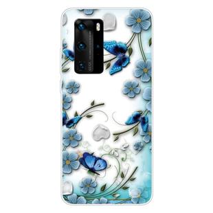 For Huawei P40 Shockproof Painted TPU Protective Case(Chrysanthemum Butterfly)
