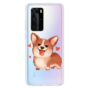 For Huawei P40 Shockproof Painted TPU Protective Case(Love Corgi)
