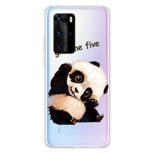 For Huawei P40 Shockproof Painted TPU Protective Case(Tilted Head Panda)