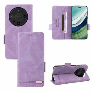 For Huawei Mate 60 Pro 5G Magnetic Clasp Leather Phone Case(Purple)