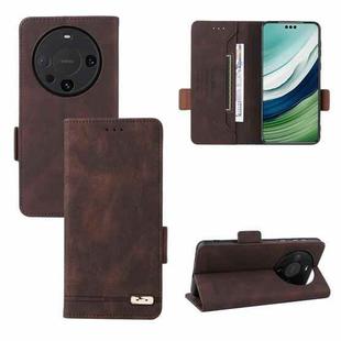 For Huawei Mate 60 Magnetic Clasp Leather Phone Case(Brown)