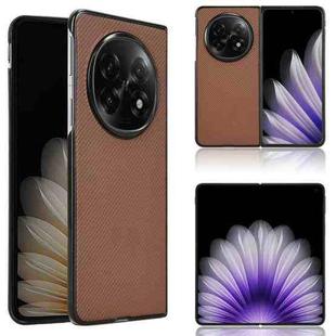 For OPPO Find N5 PU Leather PC Phone Case(Brown)