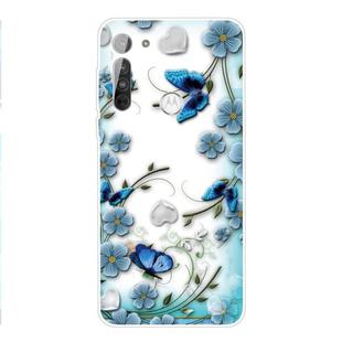 For Motorola Moto G8 TPU Pattern Soft Protective Case(Chrysanthemum)