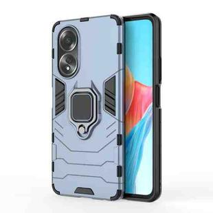 For OPPO A58 4G Shockproof PC + TPU Holder Phone Case(Navy Blue)