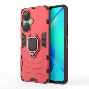 For vivo Y27 4G/Y35+ Shockproof PC + TPU Holder Phone Case(Red)