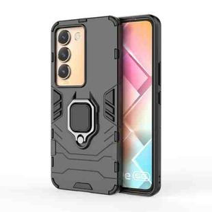 For vivo Y200e / Y100 IDN Shockproof PC + TPU Holder Phone Case(Black)