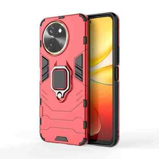 For vivo T3X 5G Shockproof PC + TPU Holder Phone Case(Red)