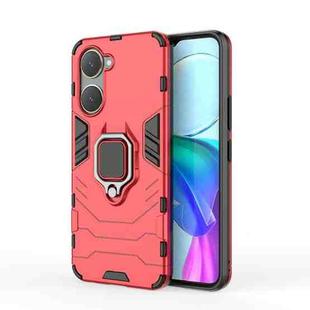 For vivo Y03 4G Global Shockproof PC + TPU Holder Phone Case(Red)