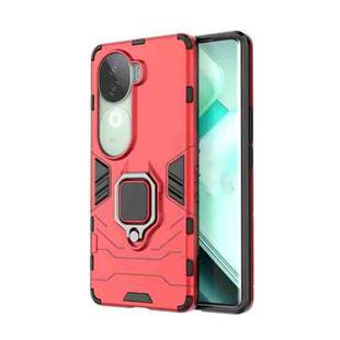 For vivo iQOO Z9s 5G Shockproof PC + TPU Holder Phone Case(Red)