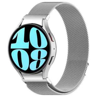 For Samsung Galaxy Watch 6 Button Style Milan Magnetic Metal Watch Band(Silver)