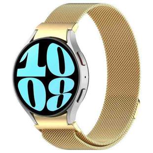 For Samsung Galaxy Watch 6 Button Style Milan Magnetic Metal Watch Band(Gold)