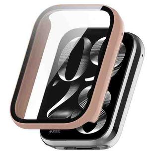 For Xiaomi Mi Band 8 Pro PC + Tempered Glass Film Integrated Watch Protective Case(Pink)