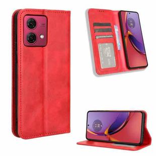 For Motorola Moto G84 5G Magnetic Buckle Retro Texture Leather Phone Case(Red)