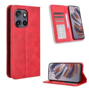 For Motorola S50 5G / Edge 50 Neo Magnetic Buckle Retro Texture Leather Phone Case(Red)