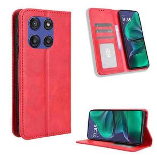 For Motorola Moto G Stylus 5G 2025 Magnetic Buckle Retro Texture Leather Phone Case(Red)