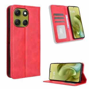 For Motorola Moto G86 5G Magnetic Buckle Retro Texture Leather Phone Case(Red)