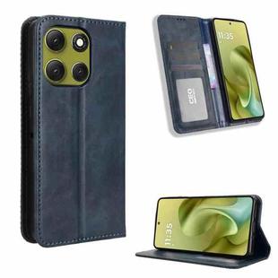 For Motorola Moto G86 5G Magnetic Buckle Retro Texture Leather Phone Case(Blue)