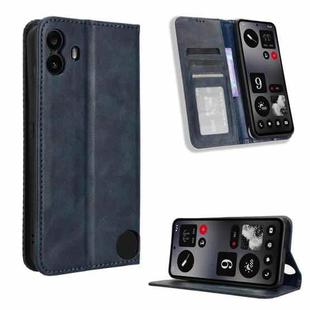 For Nothing CMF Phone 1 Magnetic Buckle Retro Texture Leather Phone Case(Blue)