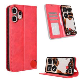 For Nothing CMF Phone 2 Pro Magnetic Buckle Retro Texture Leather Phone Case(Red)