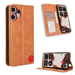 For Nothing CMF Phone 2 Pro Magnetic Buckle Retro Texture Leather Phone Case(Brown)