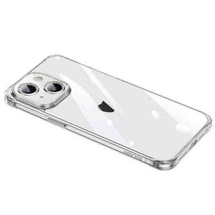 For iPhone 15 SULADA TPU Frame + Tempered Glass Transparent Phone Case(White)