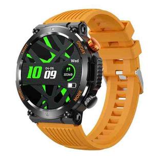 HT17 1.46 inch Round Screen Bluetooth Smart Watch, Support Health Monitoring & 100+ Sports Modes(Orange)