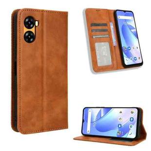 For UMIDIGI G3 / G3 Max / G3 Plus Magnetic Buckle Retro Texture Leather Phone Case(Brown)