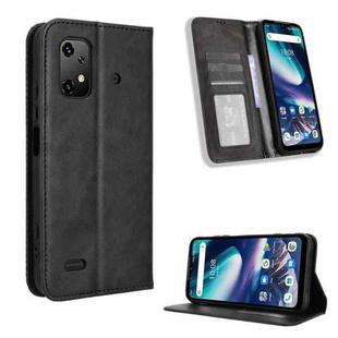 For Umidigi Bison X20 Magnetic Buckle Retro Texture Leather Phone Case(Black)