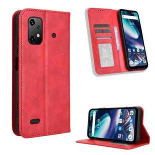 For Umidigi Bison X20 Magnetic Buckle Retro Texture Leather Phone Case(Red)