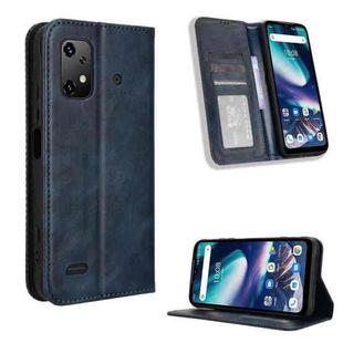 For Umidigi Bison X20 Magnetic Buckle Retro Texture Leather Phone Case(Blue)