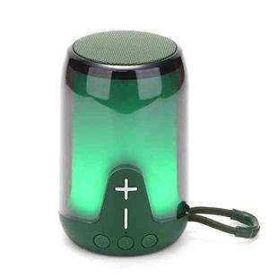 T&G TG-652 Portable RGB Light Transparent Bluetooth Speaker(Green)