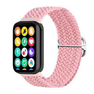 For Xiaomi Mi Band 8 Pro 18mm Buckle Nylon Braided Watch Band(Pink)