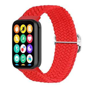 For Xiaomi Mi Band 8 Pro 18mm Buckle Nylon Braided Watch Band(Red)