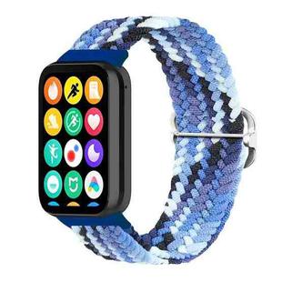 For Xiaomi Mi Band 8 Pro 18mm Buckle Nylon Braided Watch Band(Bright Blue)