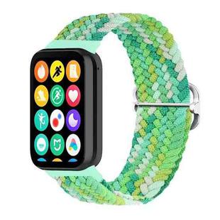 For Xiaomi Mi Band 8 Pro 18mm Buckle Nylon Braided Watch Band(Bright Green)