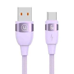 USAMS US-SJ630 U85 1.2m USB to Type-C 6A Aluminum Alloy Fast Charging & Data Cable(Purple)