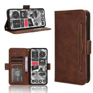 For Nothing Phone 2 Skin Feel Calf Texture Card Slots Leather Phone Case(Brown)
