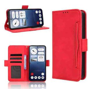 For Nothing Phone 3 Skin Feel Calf Texture Card Slots Leather Phone Case(Red)