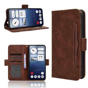 For Nothing Phone 3 Skin Feel Calf Texture Card Slots Leather Phone Case(Brown)