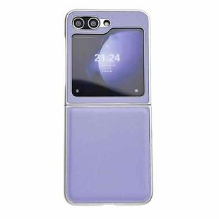 For Samsung Galaxy Z Flip5 Integrated Morandi Pearlescent Paint Shockproof Phone Case(Purple)