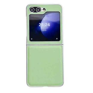 For Samsung Galaxy Z Flip5 Integrated Morandi Pearlescent Paint Shockproof Phone Case(Green)