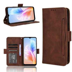 For Doogee X98 Skin Feel Calf Texture Card Slots Leather Phone Case(Brown)