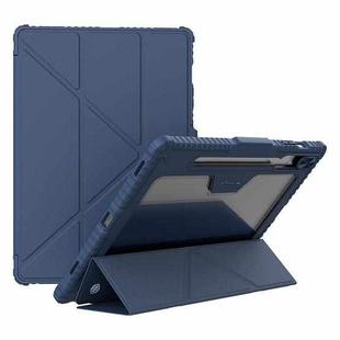 For Samsung Galaxy Tab S9+ NILLKIN Bumper Pro Multi-angle Folding Style Tablet Leather Case(Blue)