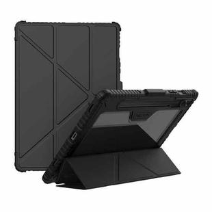 For Samsung Galaxy Tab S10 FE NILLKIN Bumper Pro Multi-angle Folding Style Tablet Leather Case(Black)