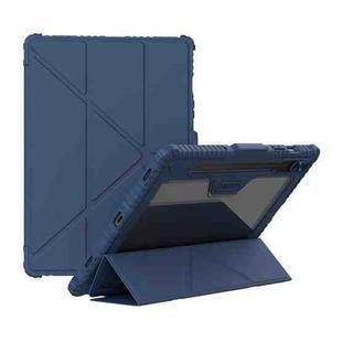 For Samsung Galaxy Tab S10 FE NILLKIN Bumper Pro Multi-angle Folding Style Tablet Leather Case(Blue)