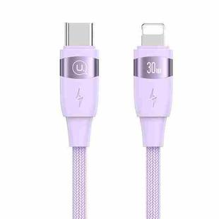 USAMS US-SJ635 U85 2m Type-C to 8 Pin PD30W Aluminum Alloy Fast Charging & Data Cable(Purple)