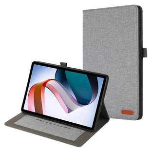 For Xiaomi Redmi Pad SE Fabric Leather Tablet Case(Grey)