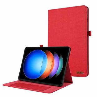 For Xiaomi Pad 6S Pro 12.4 Fabric Leather Tablet Case(Red)