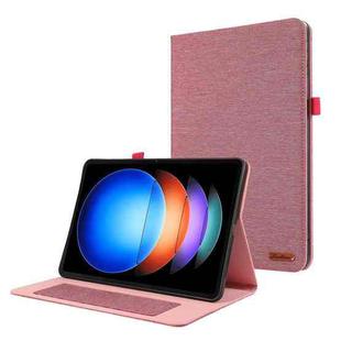 For Xiaomi Pad 6S Pro 12.4 Fabric Leather Tablet Case(Rose Red)